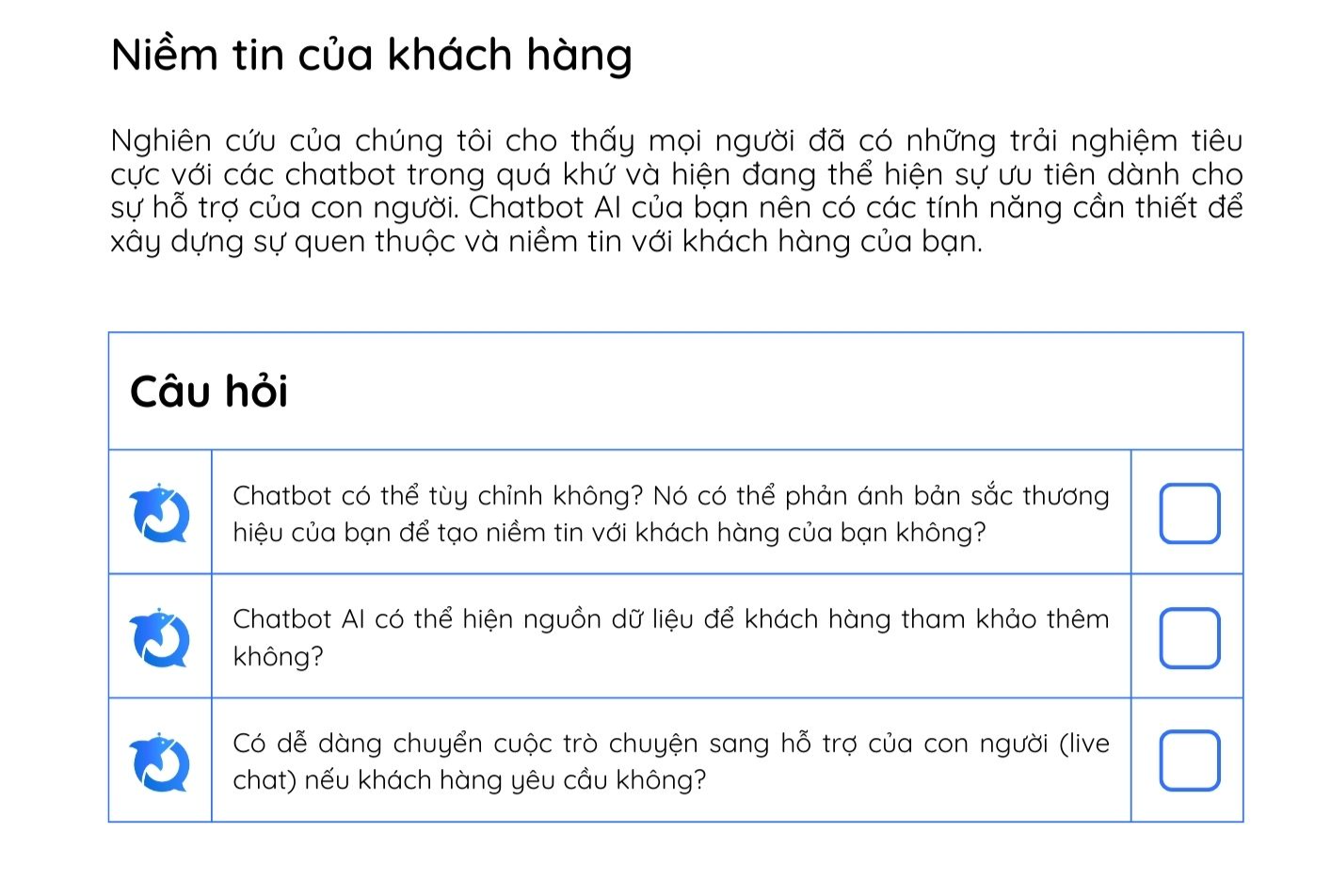 Bí Quyết Lựa Chọn AI Chatbot Đáng Tin Cậy: Checklist Đánh Giá